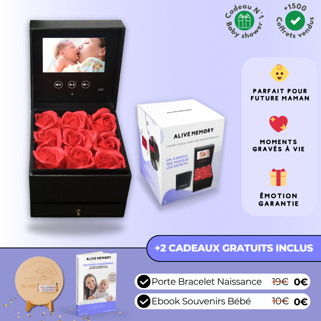 Alive Memory™ | Coffret Cadeau Vidéo Avec Roses Eternelles