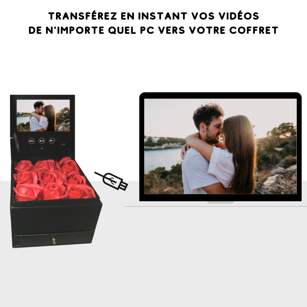 Alive Memory™ | Coffret Cadeau Vidéo Avec Roses Eternelles